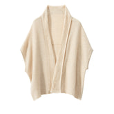 Women Pure Cashmere Shawl Wrap Large Winter Travel Ribbed Scarf